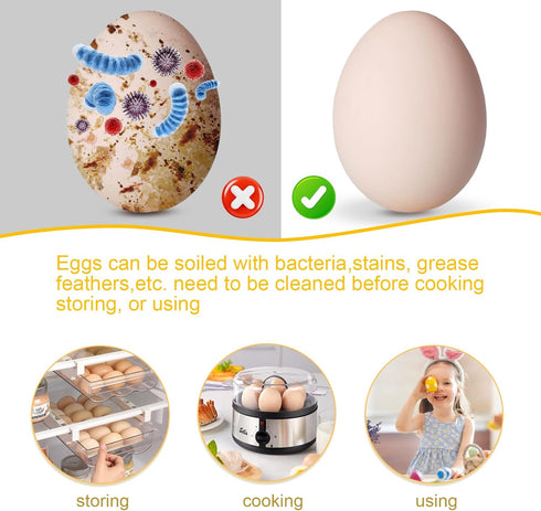 Fresh Egg Brush Cleaner,1pcs Maillard Wind Color Egg Cleaner for Fresh Eggs,Egg Washer for Fresh Eggs,Cleaning Tools for Egg Washer...