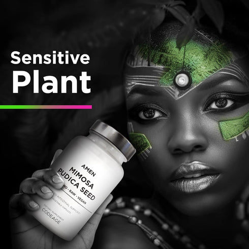 Amen Organic Mimosa Pudica Seeds Capsules, 2 Month Supply, Vegan Mimosa Pudica Seed Plant Supplement - Mimosine Sensitive Plant Pills - Fat Solubl...