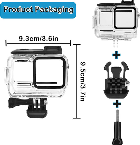 PCTC 60M(197ft) Waterproof Case for Insta360 Ace Pro, Accessories for Insta 360 Ace Pro Waterproof Case,Protective Underwater Dive Housing Shell w...