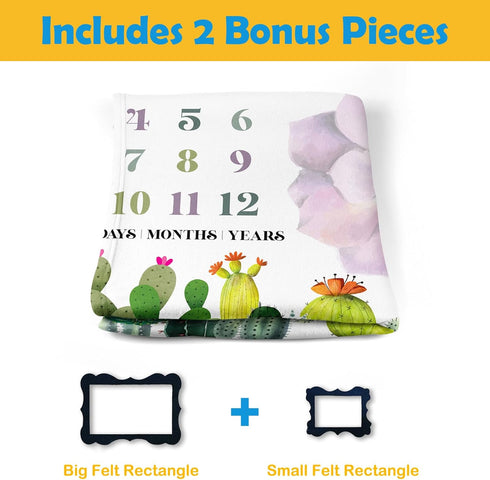 PAMBO Cactus Baby Stuff, Baby Milestone Blanket Monthly Photography Blanket for Boys & Girls | Newborn Age Blanket for Photography Gift Idea...