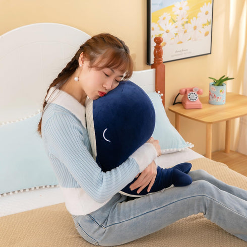 Gentle Whale Plush Toy Ultra Soft Cotton Sea Mammal Doll Cozy Companion for All Ages Children Best Birthday Gift Pillow (Blue 10inch)...