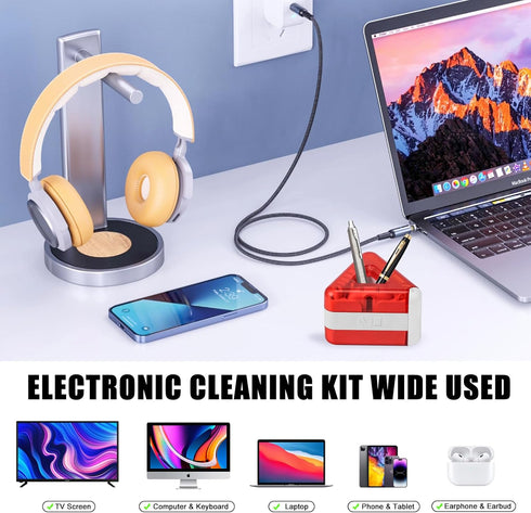 walrfid Electronic Keyboard Cleaner for MacBook Pro iPhone, Computer Laptop Tablet PC Car Flat Screen Cleaning Spray Brush Pen for Smart TV Phone ...