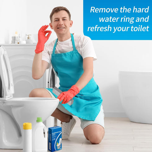 4TH Pumice Stone for Toilet Bowl Cleaning,Scouring Stick Powerfully Away Limescale Stain,Hard Water Ring, Calcium Buildup,Iron&Rust. Remover for T...
