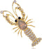 Alilang Vintage Inspired Golden Tone Shine Clear Crystal Opal Lobster Brooch Pin...