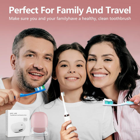 Toothbrush Covers Case San itizer and Holder with UV Light,Toothbrush Covers with Holder, Rechargeable Portable Toothbrush Cleaner Case, Toothbrus...