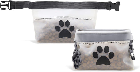 rezip Clip N' Go Pet Bowl 2-Pack | Collapsible Portable Dog Food Storage Bag and Feeding/Water Bowl | BPA-Free, Food Grade, Leakproof | Reusable, ...