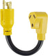 3 Prong RV Generator Adapter Cord,NEMA L5-30P to TT-30R,30 Amp 125V Generator to RV Adapter with 1FT,Heavy Duty SJTW 10/3 Cord, Yellow...