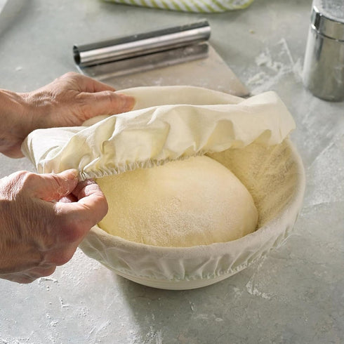 Banneton Bread Proofing Basket, Banneton Basket Set of 2, 9 inch Sourdough Proofing Basket Round Proofing Bowls Handmade Rattan Baskets and Liners...