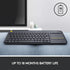 Logitech K400 Plus Wireless Touch With Easy Media Control and Built-in Touchpad, HTPC Keyboard for PC-connected TV, Windows, Android, Chrome OS, L...
