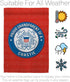 Proud Grandparent Coastie Garden Flag - Armed Forces Coast Guard USCG Semper Paratus United State American Military Veteran Retire Official - Hous...