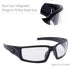 Uvex by Honeywell Hypershock Safety Glasses, Black Frame with Blue Mirror Lens & Anti-Scratch Hardcoat (S2945)...