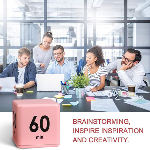 Weewooday Cube Timer Productivity Flip Timer for ADHD Block Gravity Sensor Kitchen Desk Study Time Countdown Learning Management Workout Classroom...
