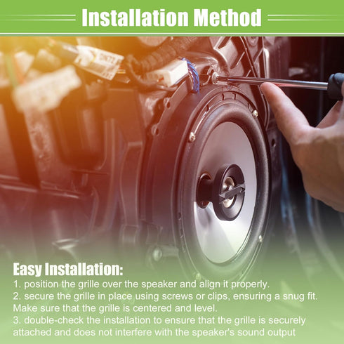 ACROPIX Universal 4" 6.5" Speaker Grills Cover Mesh Round 4 inch 6.5 inch Audio Speaker Subwoofer Guard Protector Case with Mounting Screws Iron P...