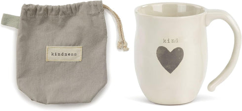 DEMDACO Kind Heart Cream Inspirational 16 ounce Ceramic Stoneware Coffee Mug...
