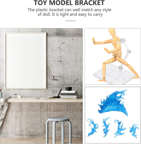 iplusmile Action Figures Metal Model Action Figure Stand Set Figurine Model Display Rack for DIY Assembly Doll Model Support Stand Sturdy Base Act...