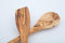 Handcrafted Olive Wood Cooking Spoon & Spatula (10 Inch Set of 2 Pieces) Carved by Talented Artists in Bethlehem, Practical Wooden Utensils Last f...