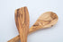 Handcrafted Olive Wood Cooking Spoon & Spatula (10 Inch Set of 2 Pieces) Carved by Talented Artists in Bethlehem, Practical Wooden Utensils Last f...