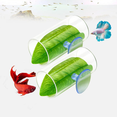 1 Pack Betta Fish Acrylic Tube Tunnel,Betta Fish Leaf Pad Simulating The Natural Habitat for Betta Spawning Grounds Breeding Resting Bed?Betta Toy...