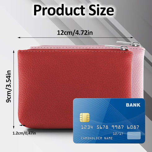 simarro 2Pcs Lychee Pattern Coin Purse, PU Zipper Portable Coin Purse Mini Change Wallet Coin Pocket for Women Credit Card ID Key Headset Lipstick...