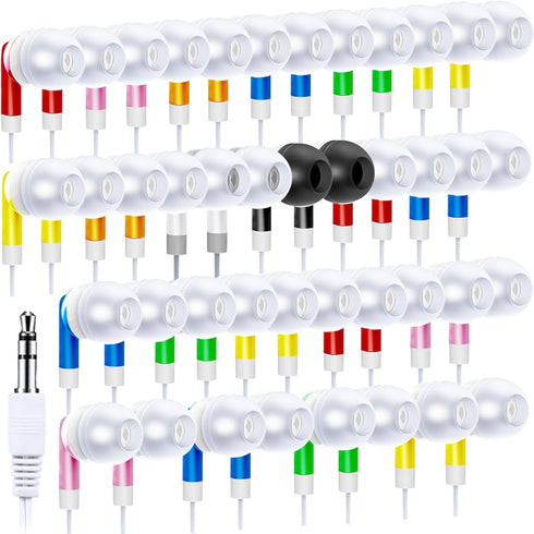 Kids Earbuds Bulk 30 Pack for Classroom School Library, Ladont Classroom Headphones for Kids Children Boys Girls Toddler Adult(8 Mixed Colors)......