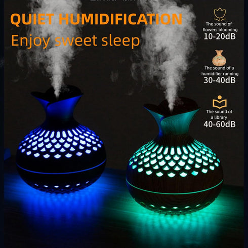 Colorful Mini Humidifier, Flower Shape Humidifier,USB Personal Desktop Cool Humidifier 7 colors,2 Mist Modes,Super Quiet for Car, Office Room, Bed...
