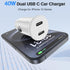 Car Charger for iPhone 15, 40W Dual USB C Car Charger Cigarette Lighter with 2 Pack 6FT USB C to USB C Cable Fast Charging Compatible for iPhone 1...