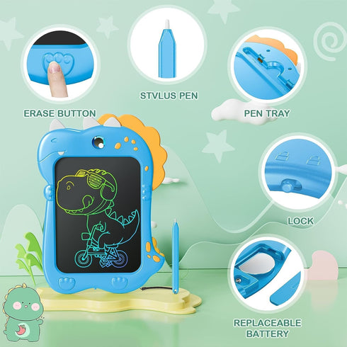 Kizmyee LCD Writing Tablet Kids,Toddler Toys for 3 4 5 6 Year Old Boys Girls Gifts, 8.5inch Kids Toys Doodle Board, Dinosaur Toys Drawing Pad for ...