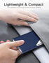 Padike Business Card Holder, Leather Business Card Case Pocket Card Holders for Men or Women, Metal Slim Name Card Holder RFID Blocking Business C...