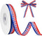 Gingham Ribbon,Red Blue White Buffalo Check,10 Yards x 3/8 inch, Holiday Crafts and Decorations...