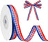 Gingham Ribbon,Red Blue White Buffalo Check,10 Yards x 3/8 inch, Holiday Crafts and Decorations...