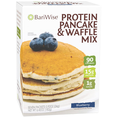 BariWise Protein Pancake & Waffle Mix, Blueberry, Low Sugar & Low Carb (7ct)...