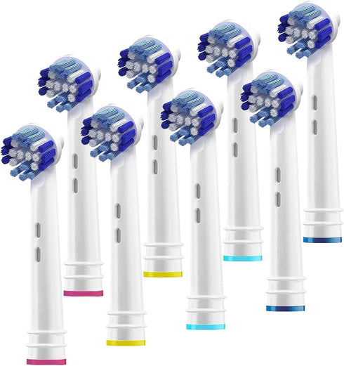 Replacement Brush Heads Compatible with OralB Braun- Pack of 8 Professional Electric Toothbrush Heads- Precision Refills for Oral-b 7000, Clean, O...