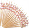 PuTwo Toothpicks for Cocktail Appetizers Fruits Dessert, 100 Count, Pink Pearls...