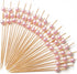 PuTwo Toothpicks for Cocktail Appetizers Fruits Dessert, 100 Count, Pink Pearls...