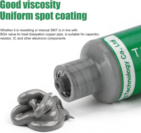 Sn99/Ag0.3/Cu0.7,217? No-Clean Solder Paste,(50g) Lead Free Solder Paste, Solder Paste for Electronics,Suitable for SMT/PCB/LED/BGA/CPU/Phone Repa...