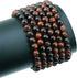 LPBeads 200Pcs Polished 6mm Round Natural Brown Red Tiger Eye Gemstone Loose Beads with Stretch Cord for Jewelry Making Bracelets...