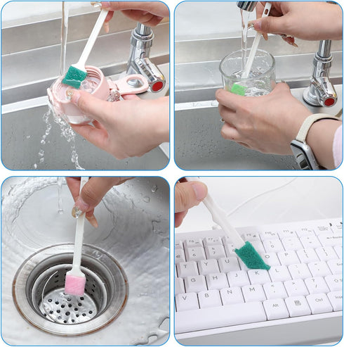 9Pcs Small Cleaning Brushes Crack and Crevice Cleaner Durable Household Cleaning Brushes for Tight Spaces Crevice Cleaning Brush Tools for Humidif...