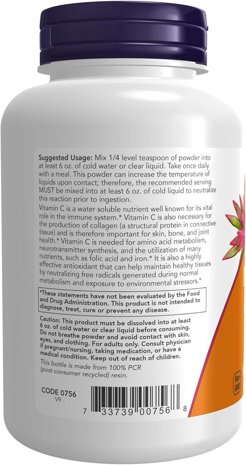 NOW Supplements, Magnesium Ascorbate Powder, Buffered, Antioxidant Protection*, 8-Ounce...