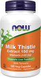 NOW Supplements, Silymarin Milk Thistle Extract 150 mg with Turmeric, Supports Liver Function*, 120 Veg Capsules...