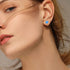 Earrings for Women, Titanium Opal Earrings Stud, Non-Nickel Girls Earrings, Hypoallergenic Earrings 3mm 4mm 5mm 7mm Round Birthstone Earring Studs...