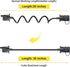 Oyviny 4 Way Flat Trailer Extension Coiled Cable 3 Feet Stretchable 18AWG Vehicle-Side and Trailer-Side 4-Pin Trailer Wiring Harness Pure Copper W...