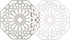 Mintrico Silicone Trivet Mat Pad for Hot Dishes Set of Two (White & Grey Octagon)…...