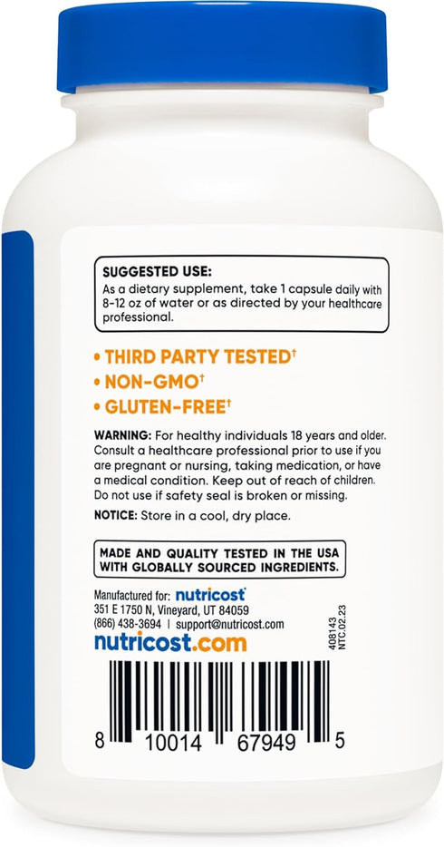 Nutricost Selenium 200mcg, 240 Vegetarian Capsules, Non-GMO, Gluten Free L-Selenomethionine...
