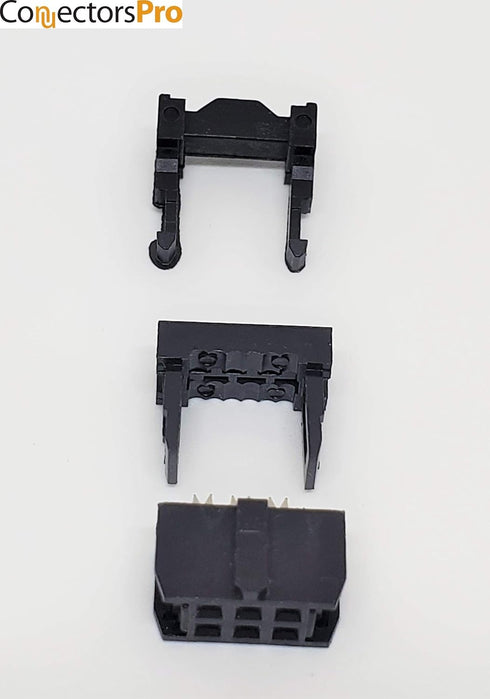 Pc Accessories - Connectors Pro 25-Pack IDC 2X3 6 Pins Dual Row Sockets for Flat Ribbon Cable, 6P 2.54mm 0.1" FC Female Connectors for 0.05" Pitch...