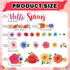 51 PCS Spring Bulletin Board for Classroom Wildflowers Bulletin Board Decorations Hello Spring Bulletin Board Cutouts Set Flowers Cutouts Spring F...
