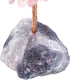 Jovivi Natural Rose Quartz Crystal Tree, Raw Healing Crystals Fluorite Base Gem Bonsai Money Tree for Home Office Table Decor Wealth and Luck...