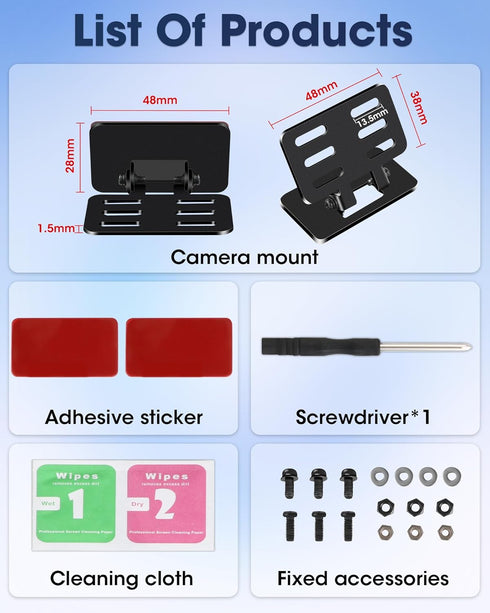 ?Durable New Metal Material? Rear Camera Holder Dash Cam Mirror Rear Camera Mount Backup Camera Bracket Car Rear Camera Rear Window Holder Reverse...