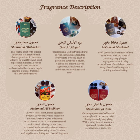 Maamoul Bakhoor Variety Box by Dukhni | Gift Set, Ramadan Hamper & Eid Gift | Authentic Assorted Arabic Oud Incense | 20 pcs for Luxurious Long-La...