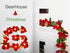 DearHouse 6.5Ft Lighted Poinsettia Christmas Garland with Red Berries and Holly Leaves, Pre-Lit Velvet Artificial Poinsettia Garland for Christmas...