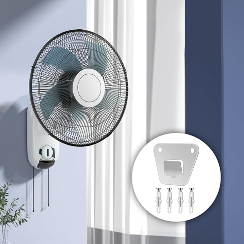 2-Set Wall Mounting Fan Bracket, Heavy Duty Wall Mounting Fan Bracket Holders for Oscillation Fans Solid Steel Fan Wall Mount Bracket with Fasteni...